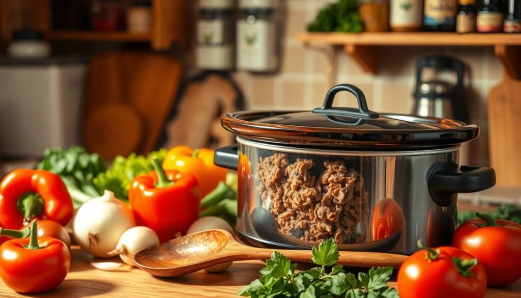 can you cook ground beef in a crock pot