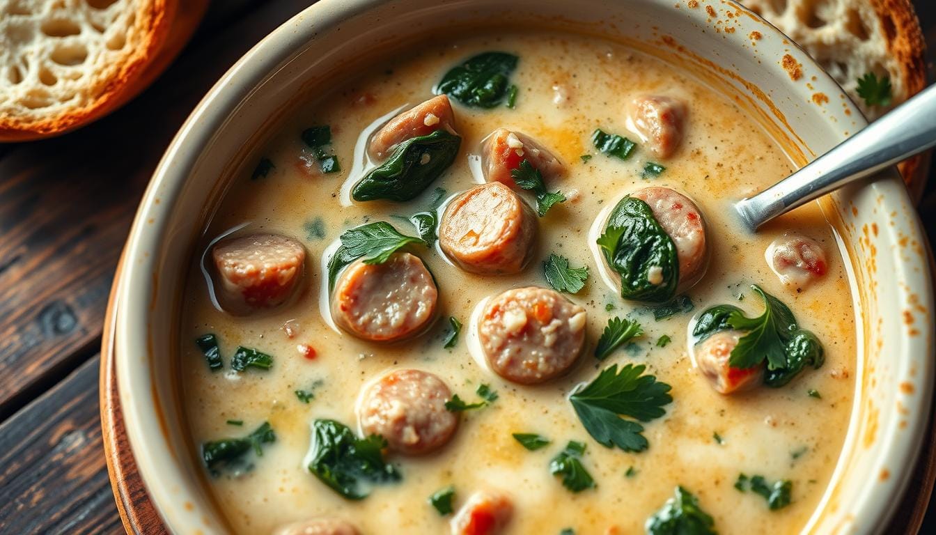 creamy parmesan italian sausage soup