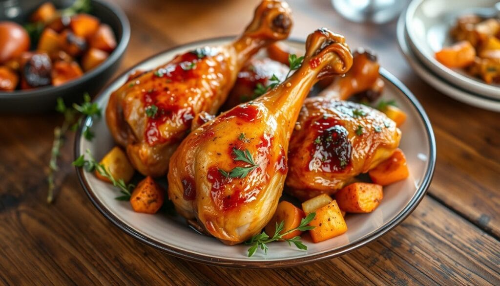 Oven-roasted chicken drumsticks