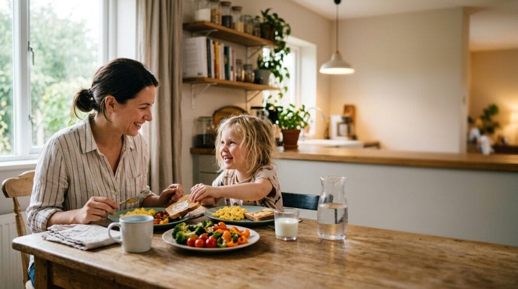 The MammaRecipes Printable Shop 1 Parent and child sharing a family dinner